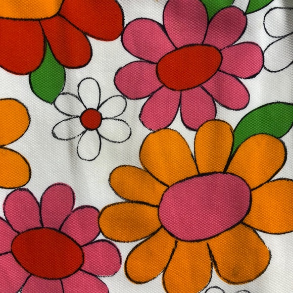 Vintage Retro Hippy Floral Vibrant A-Line Dress - (Sz. 4) - Picture 5 of 10